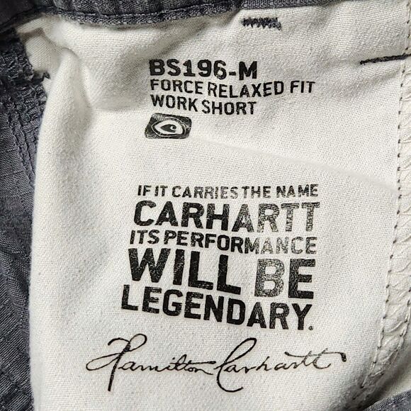 Carhartt Mens 42 BS196-M Force Relaxed Fit Work Cargo Shorts Grey - Picture 7 of 12